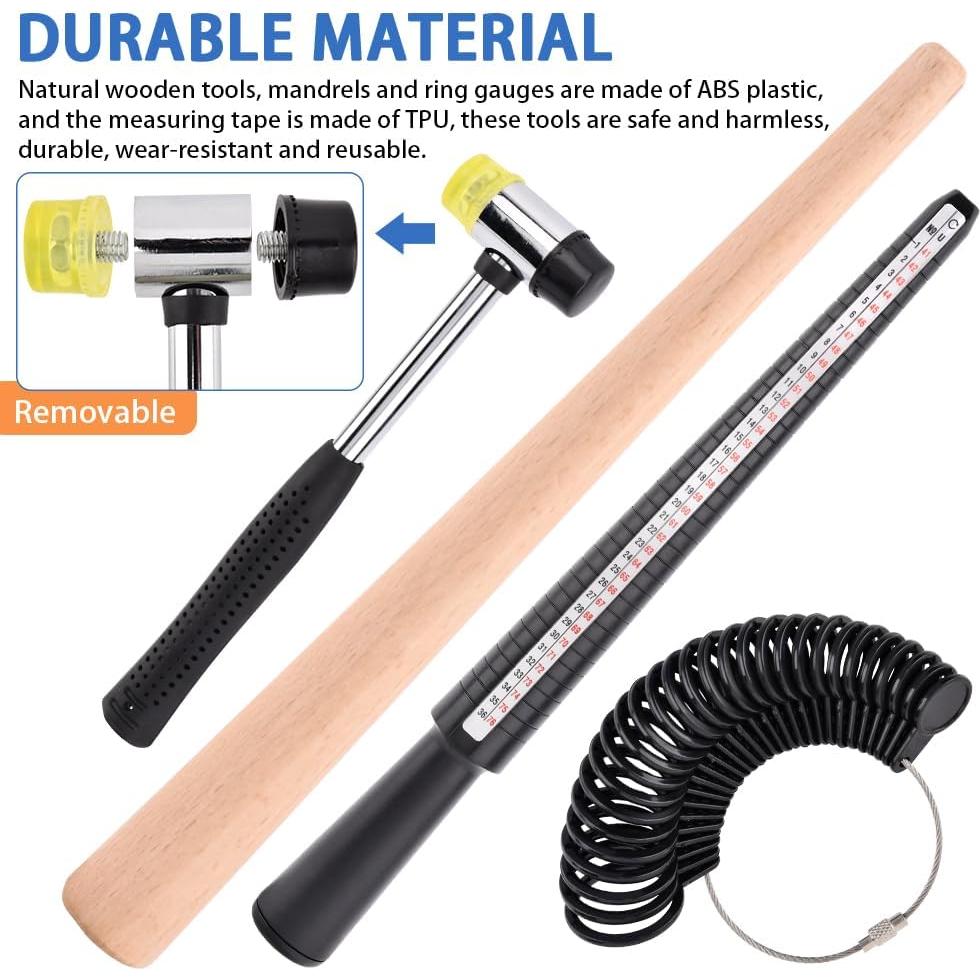 Juego de Mandriles para Anillos 11 Piezas QKDS - Medición Precisa