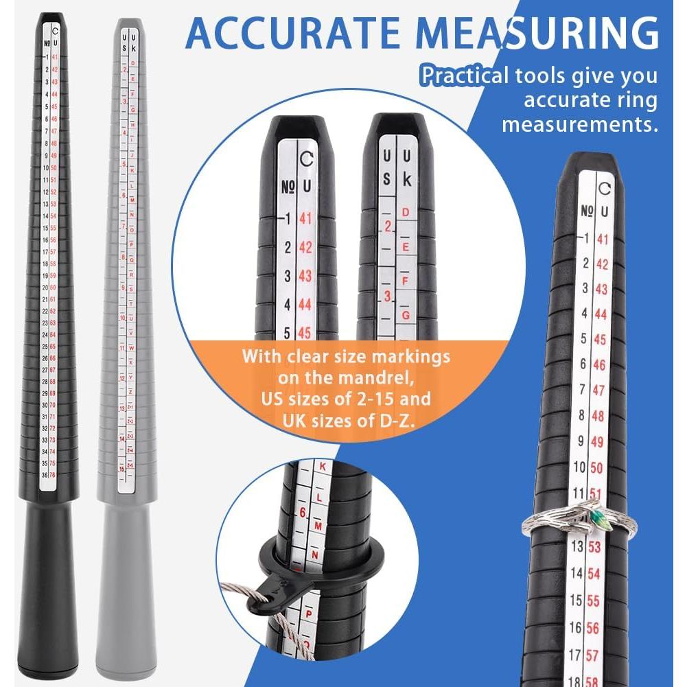 Juego de Mandriles para Anillos 11 Piezas QKDS - Medición Precisa