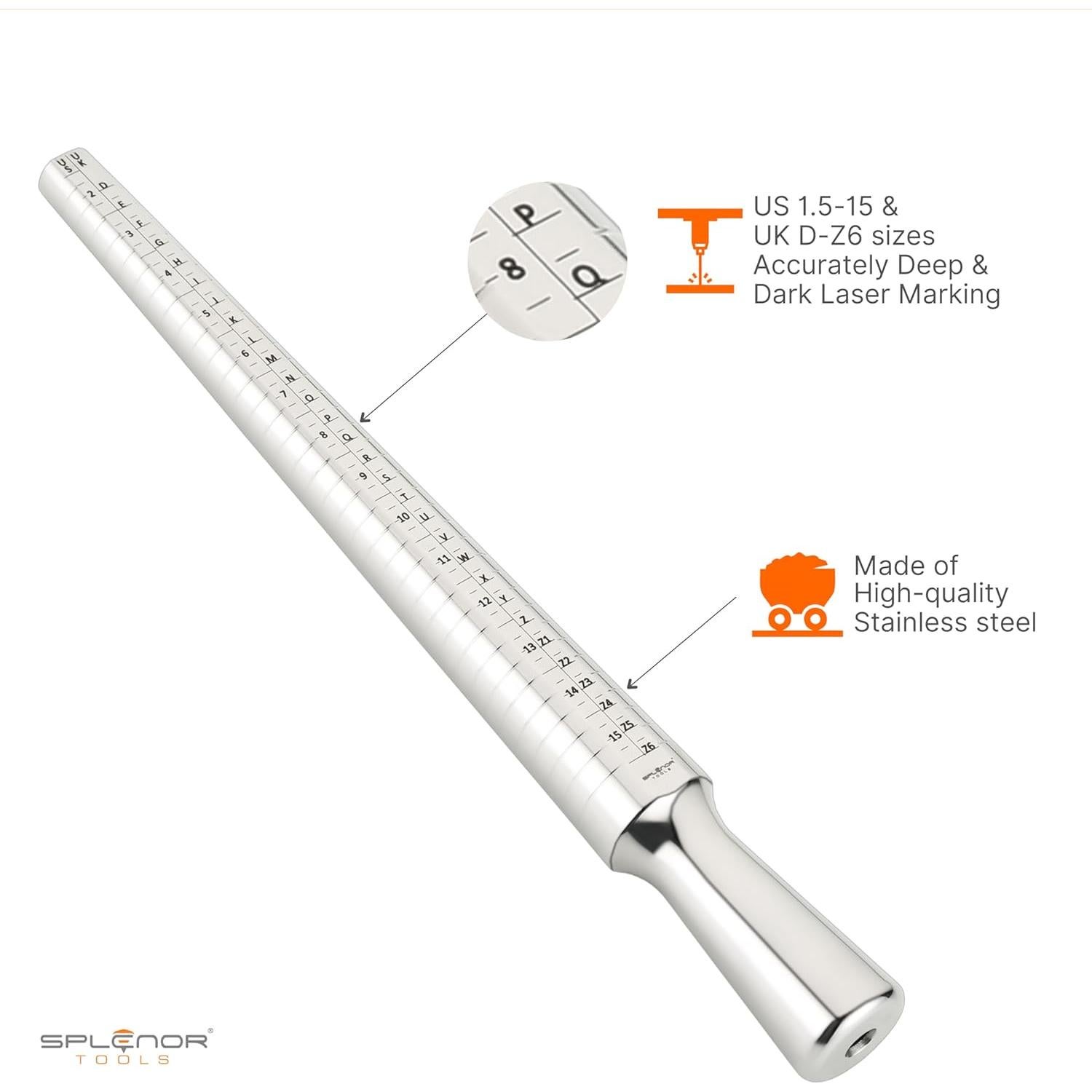 Mandril de Anillo Acero Inoxidable Splenor Tools 4 Tamaños