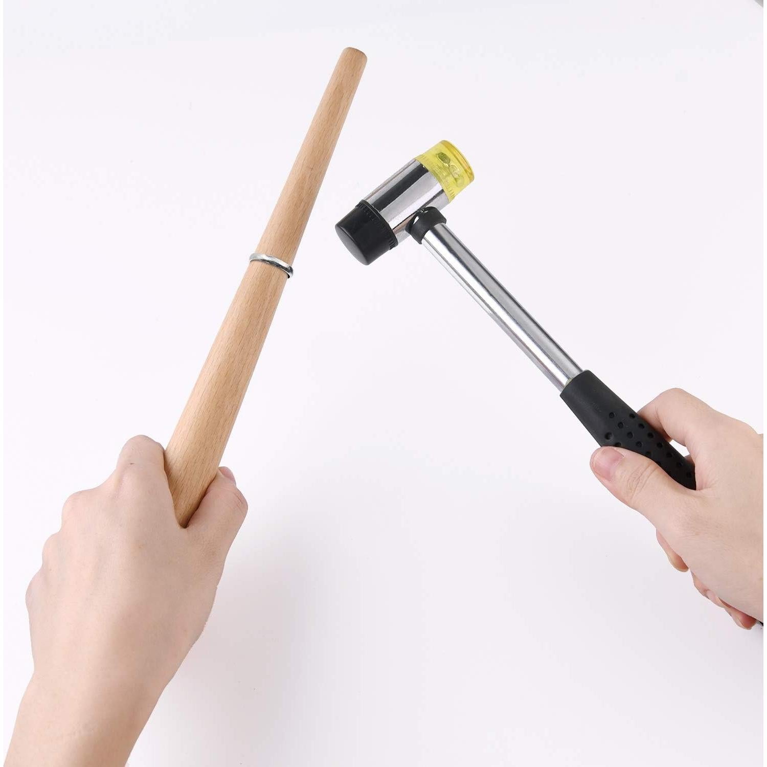 Kit de Fabricación de Joyería KUUQA con Mandril y Martillo