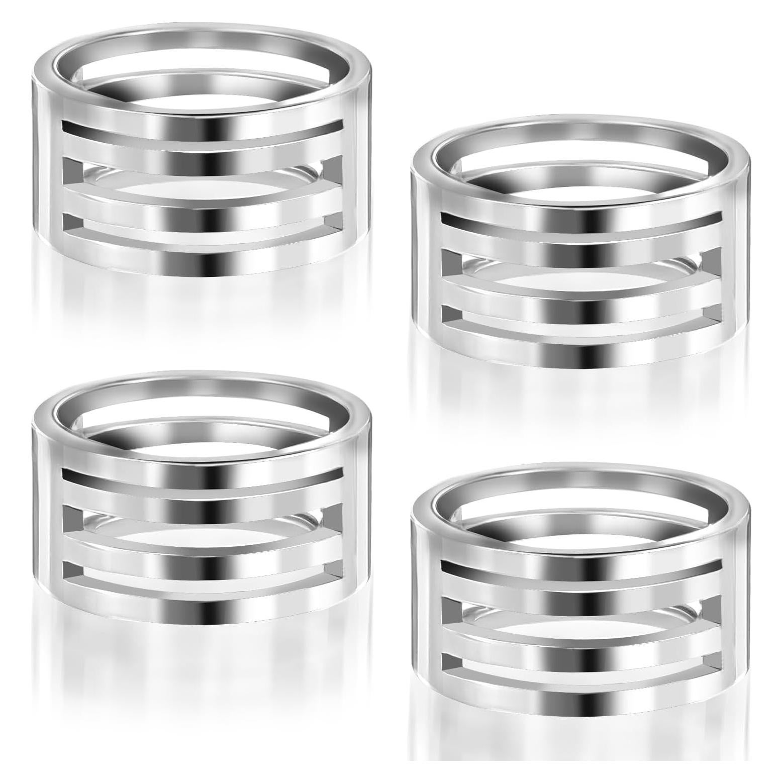 4 Abridores de Anillos de Salto Xinjoduz Acero Inoxidable Plata