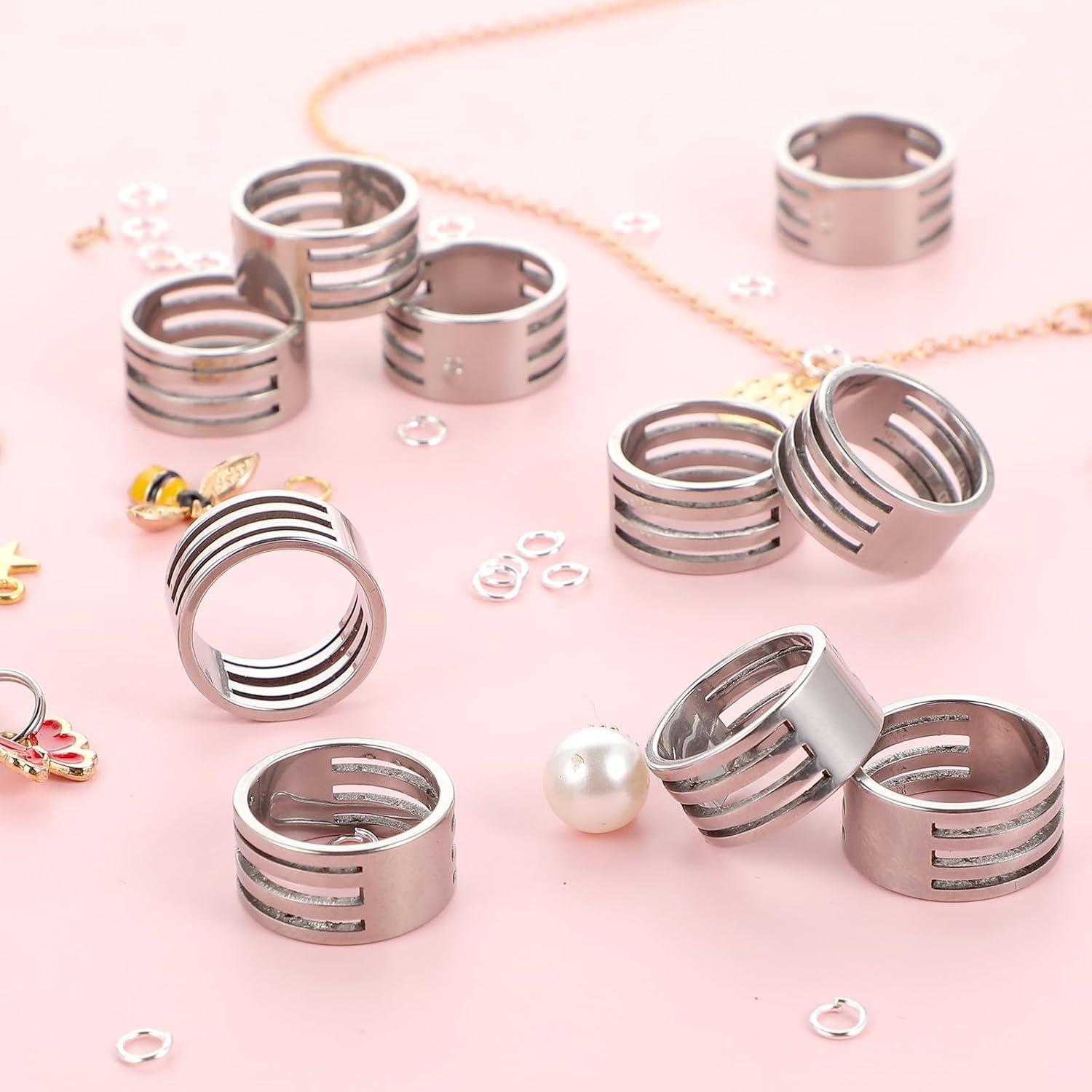 4 Abridores de Anillos de Salto Xinjoduz Acero Inoxidable Plata