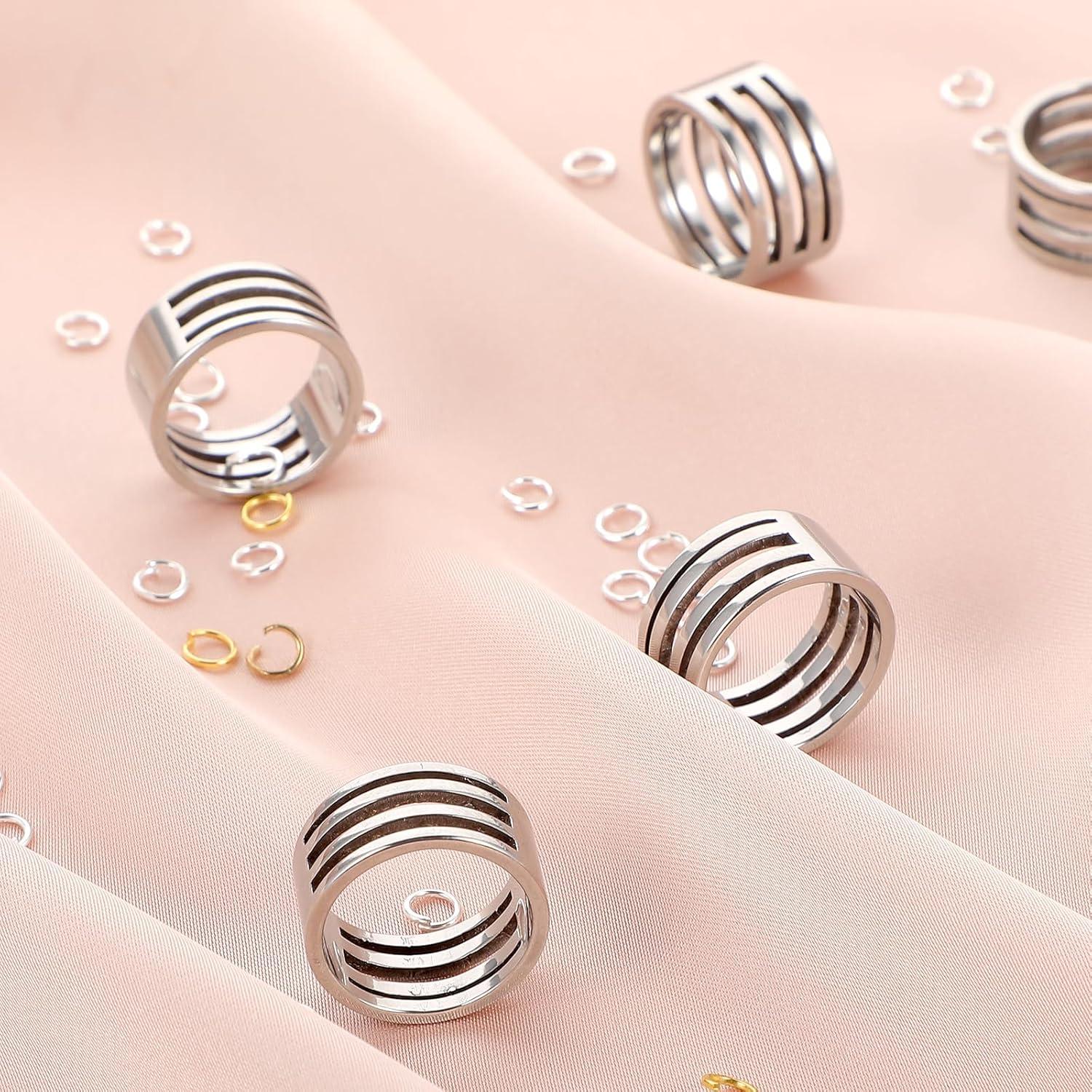 4 Abridores de Anillos de Salto Xinjoduz Acero Inoxidable Plata