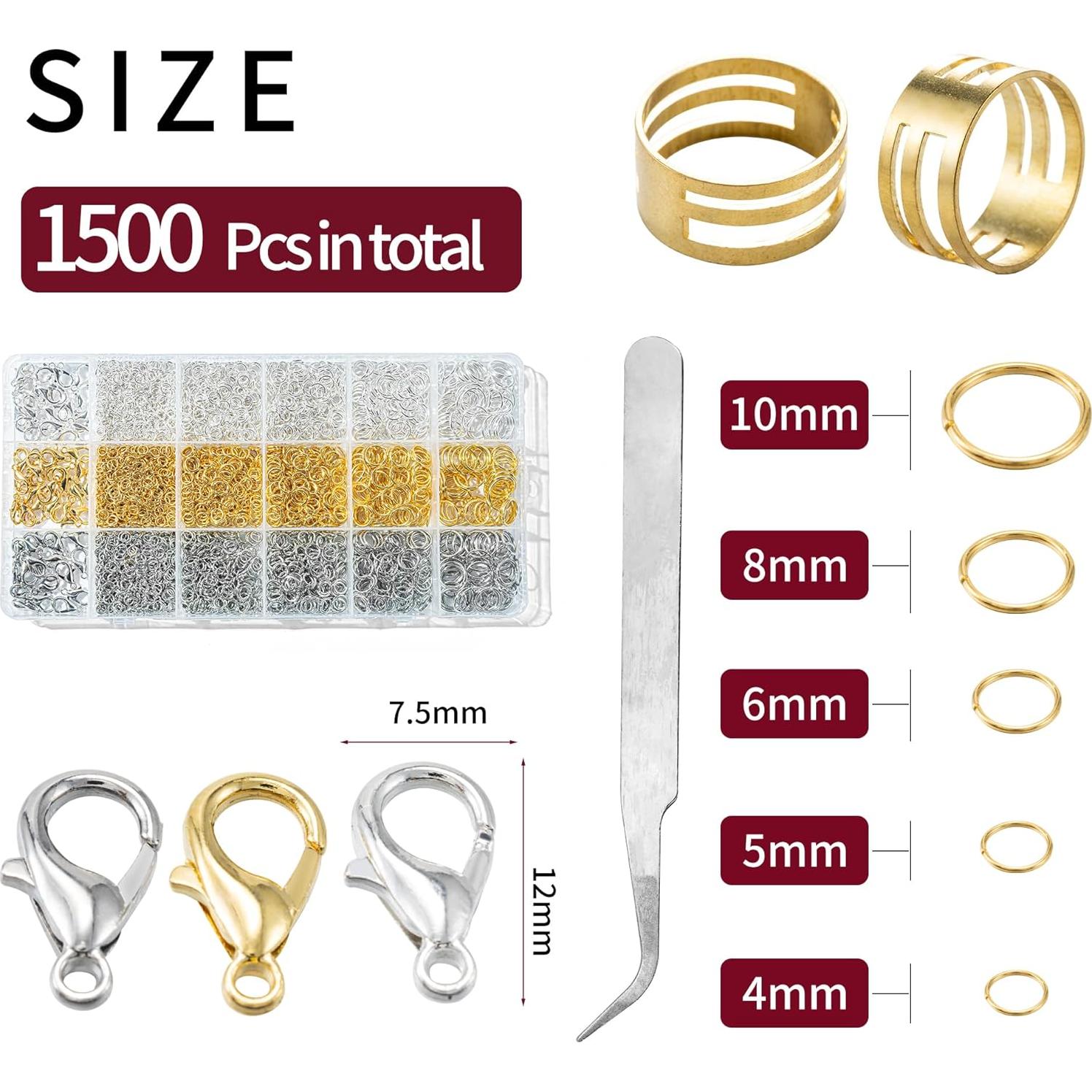 Kit 1500 Anillos de Salto Abiertos Scaups en Plata y Oro