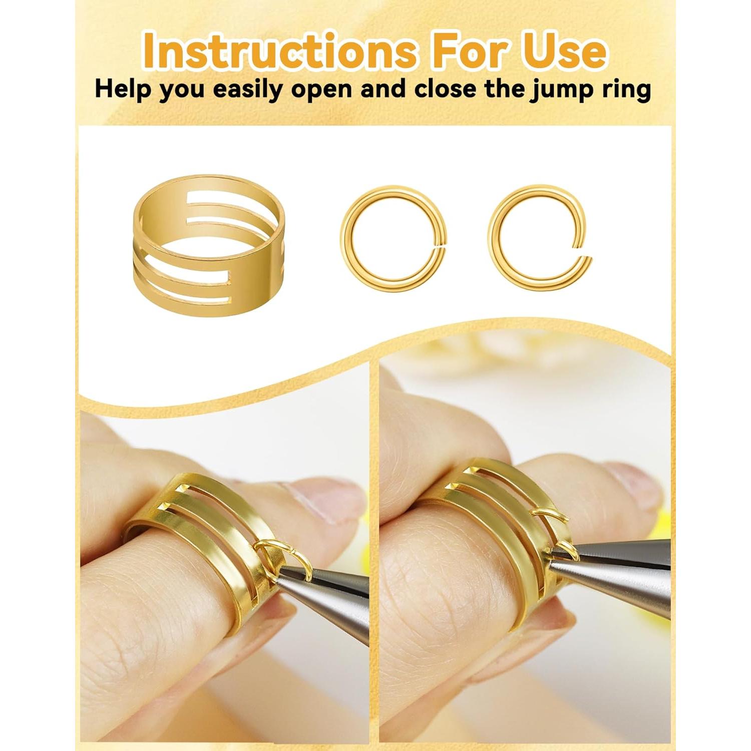 Kit de Anillas de Salto FIVEIZERO 2400PCS Oro Plata Joyas