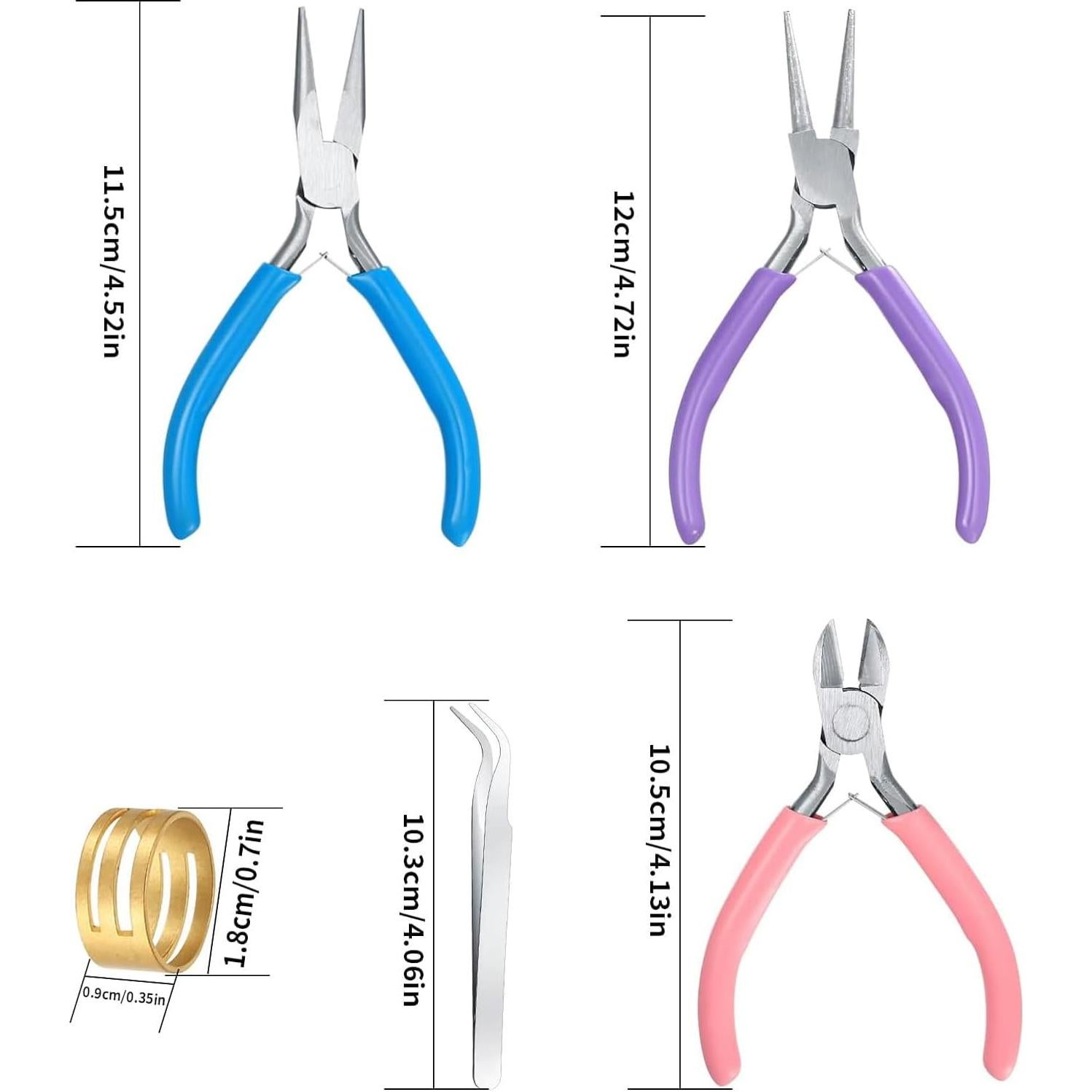 Juego de Alicates de Joyería MUZHUPGUZ 3 Piezas Acero Inoxidable