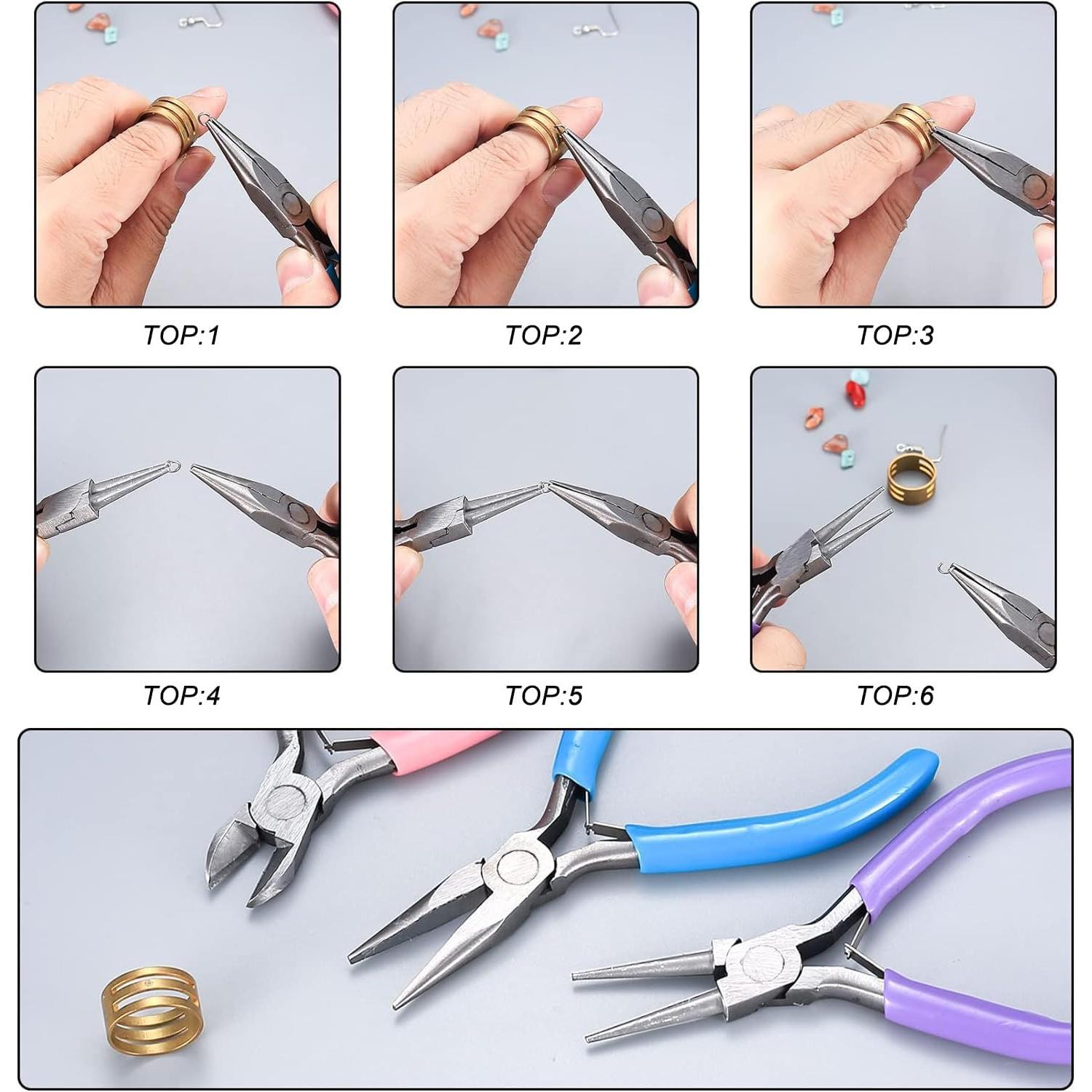 Juego de Alicates de Joyería MUZHUPGUZ 3 Piezas Acero Inoxidable