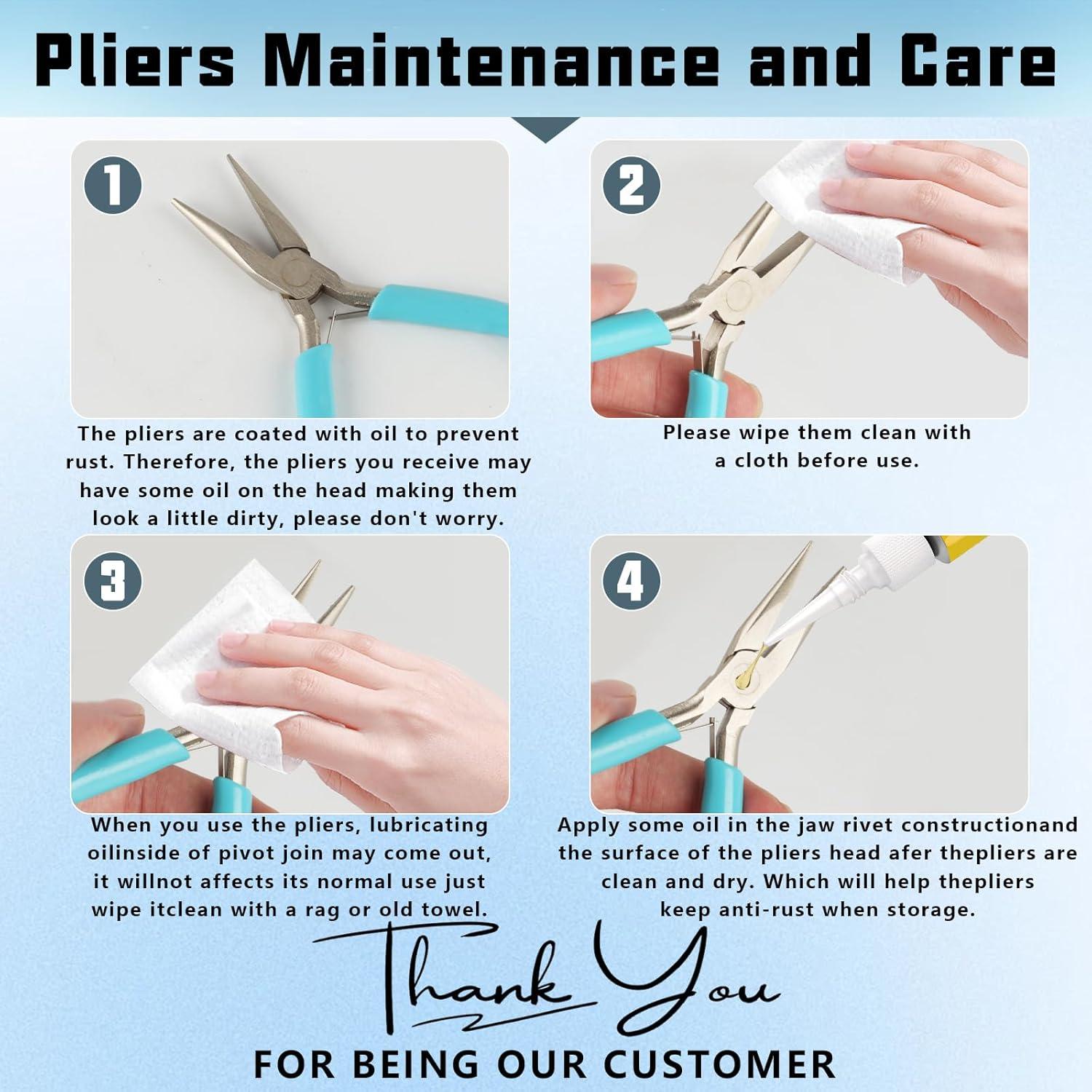 Juego de Alicates de Joyería MUZHUPGUZ 3 Piezas Acero Inoxidable