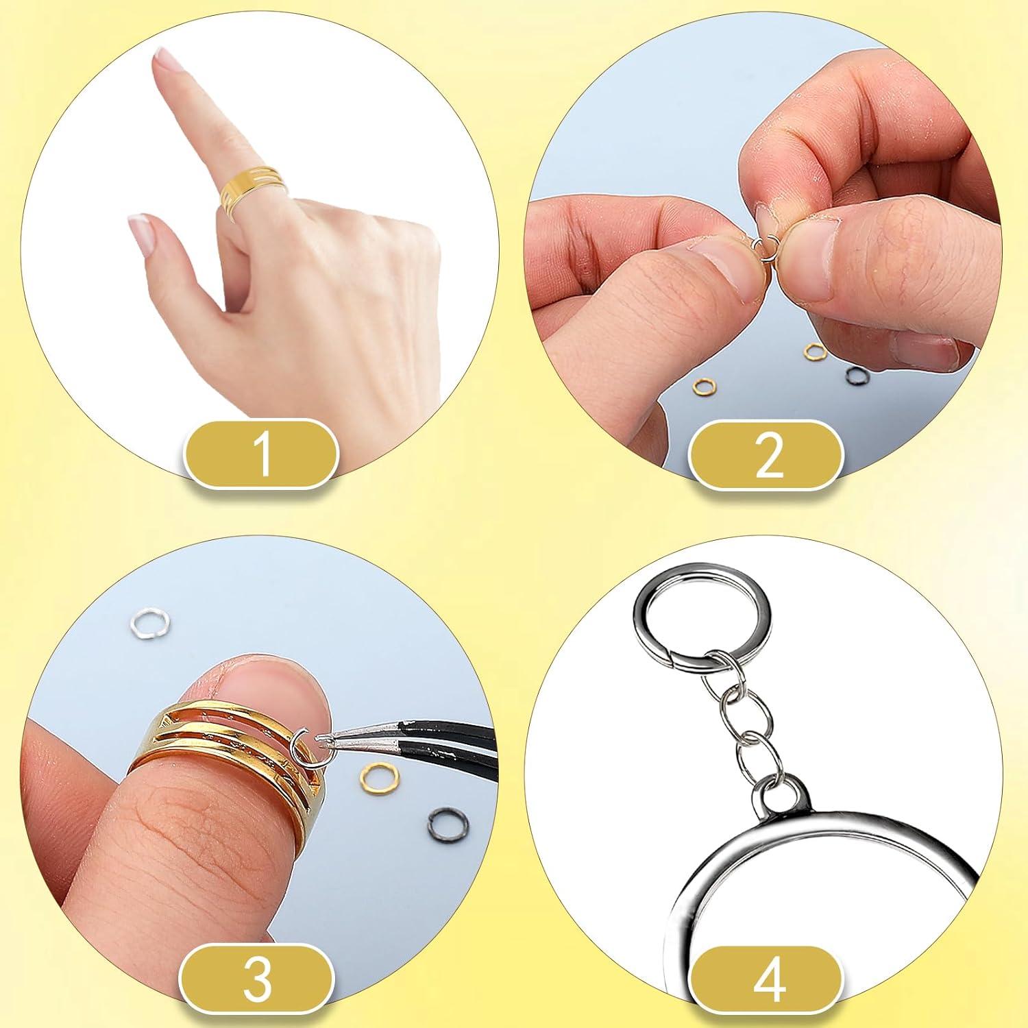 6 Piezas Abridor de Anillos de Salto Tyqour Acero Inoxidable