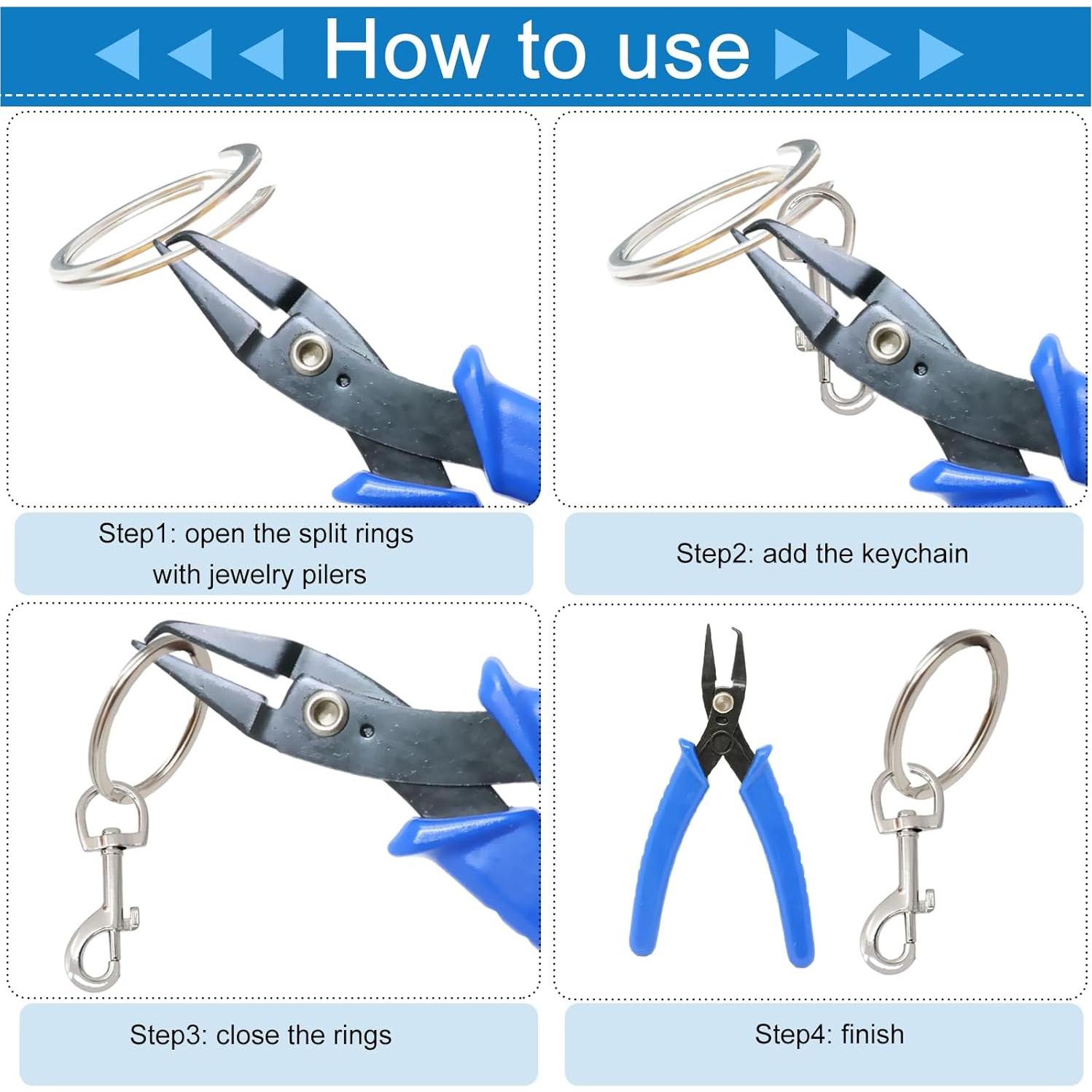 Pinzas para Abrir Anillos Divididos Honbay - 7.7x14cm
