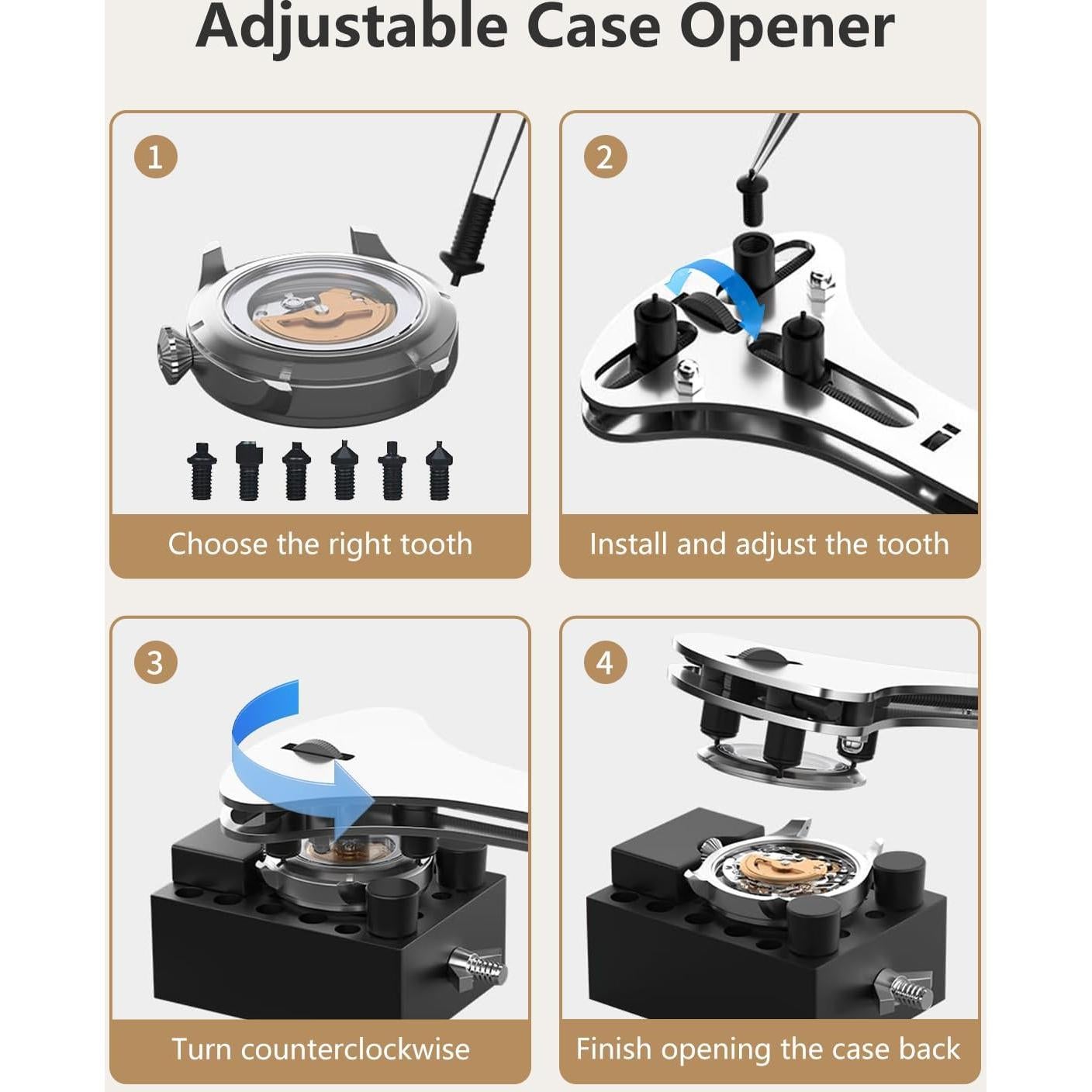 Kit de Reparación de Reloj EasyTime, Herramientas Completo