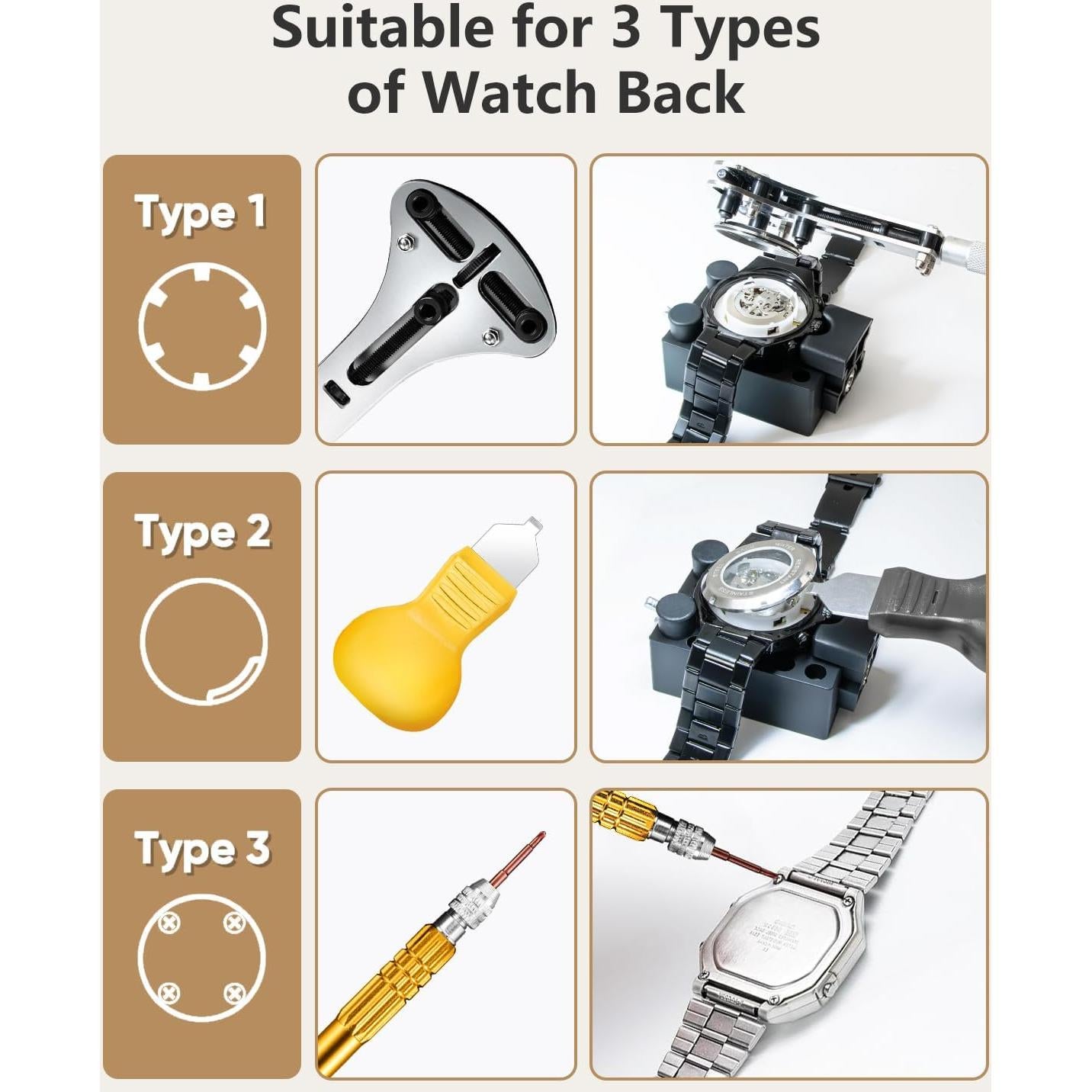 Kit de Reparación de Reloj EasyTime, Herramientas Completo