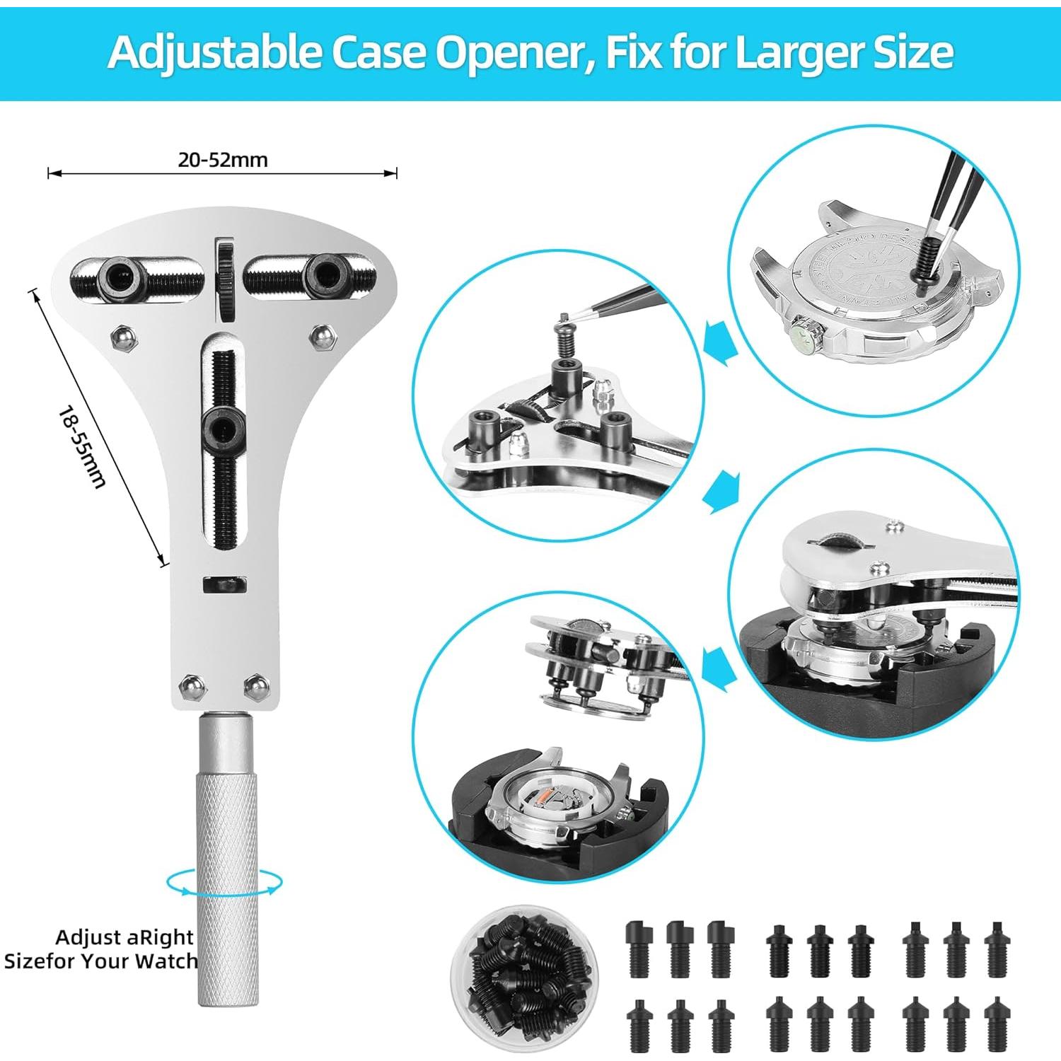 Kit de Reparación de Reloj Singcci 151 Piezas con Estuche