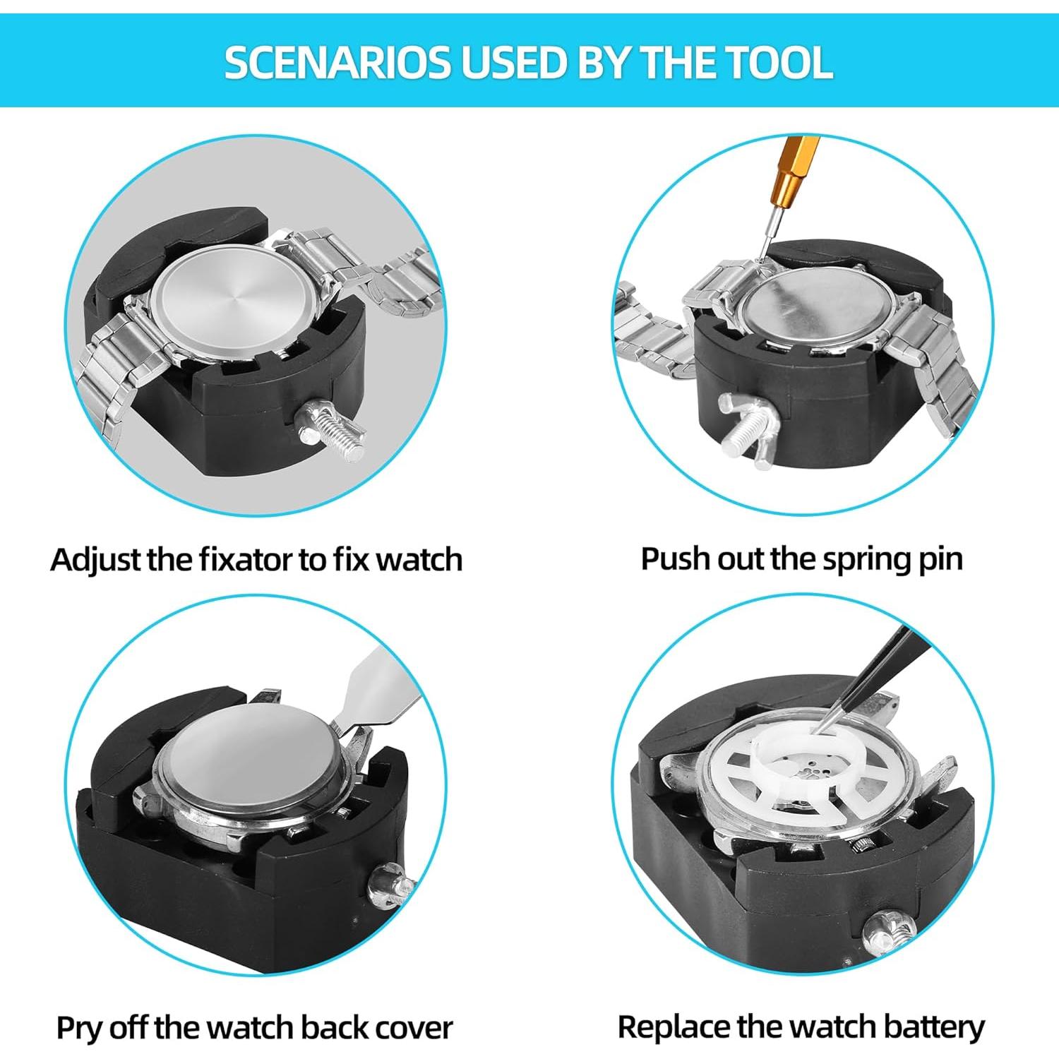 Kit de Reparación de Reloj Singcci 151 Piezas con Estuche