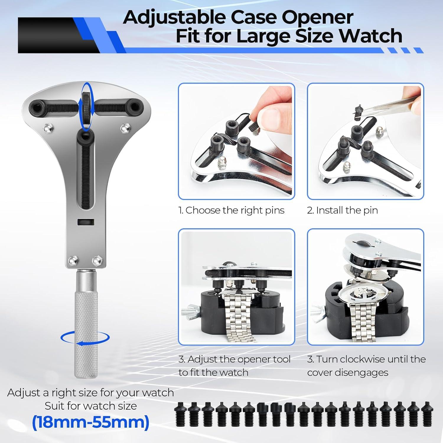 Kit de Reparación de Reloj Ohuhu 192 PCS Profesional con Bolsa