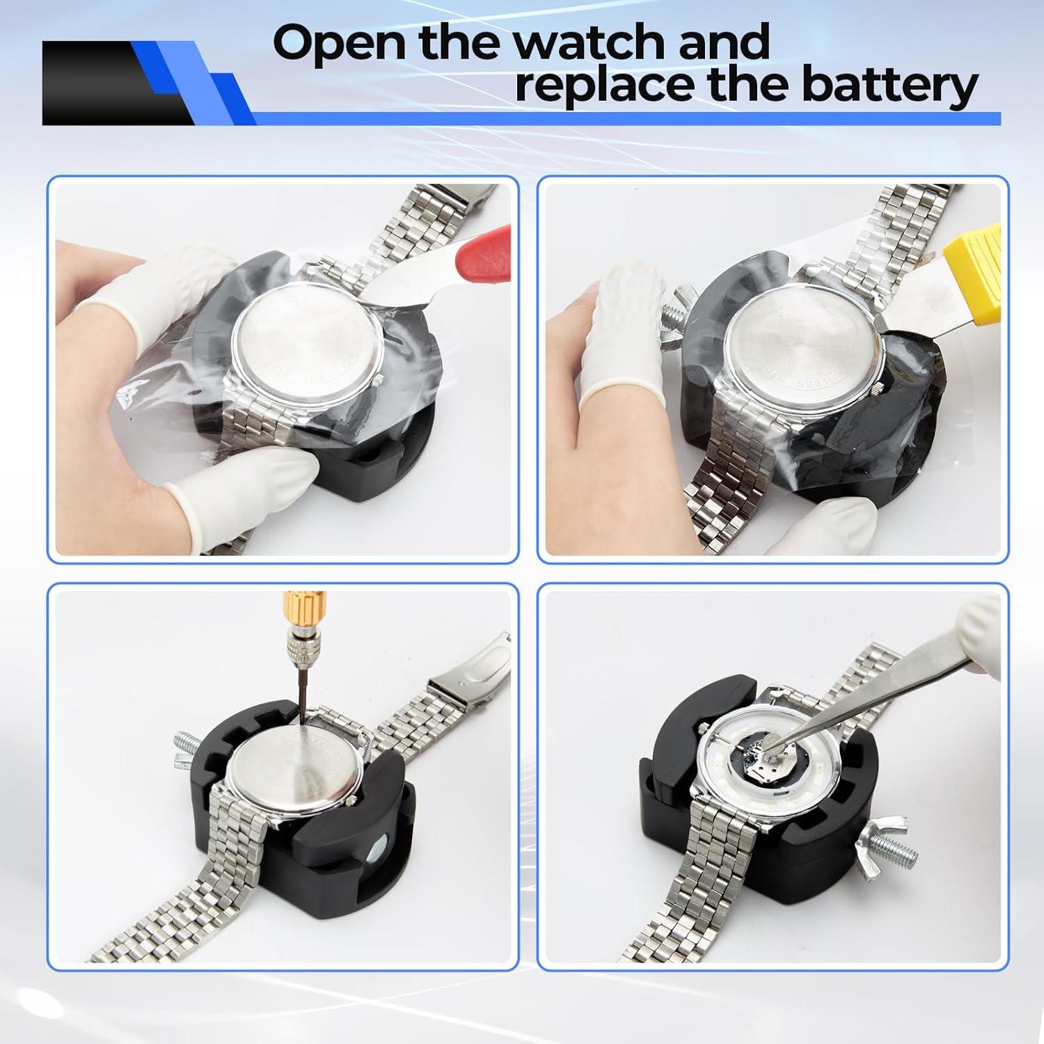 Kit de Reparación de Reloj Ohuhu 192 PCS Profesional con Bolsa