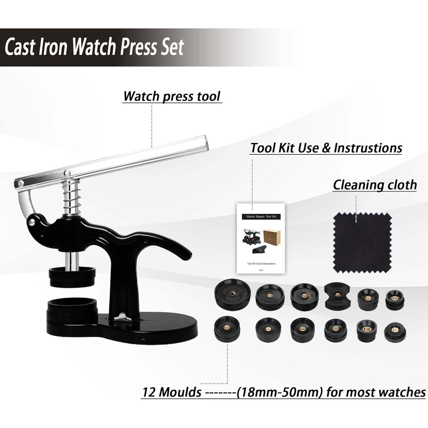 Kit de Reparación de Reloj GLDCAPA 145 Piezas con Baterías