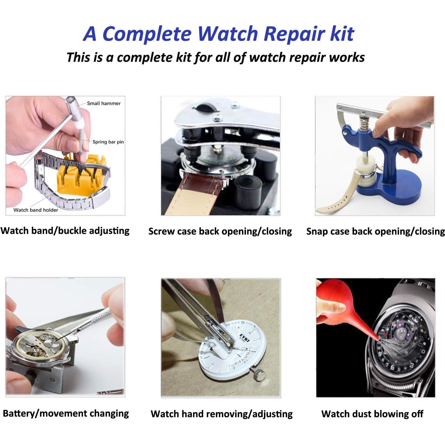 Kit de Herramientas para Reparación de Relojes Longruner 1.27kg