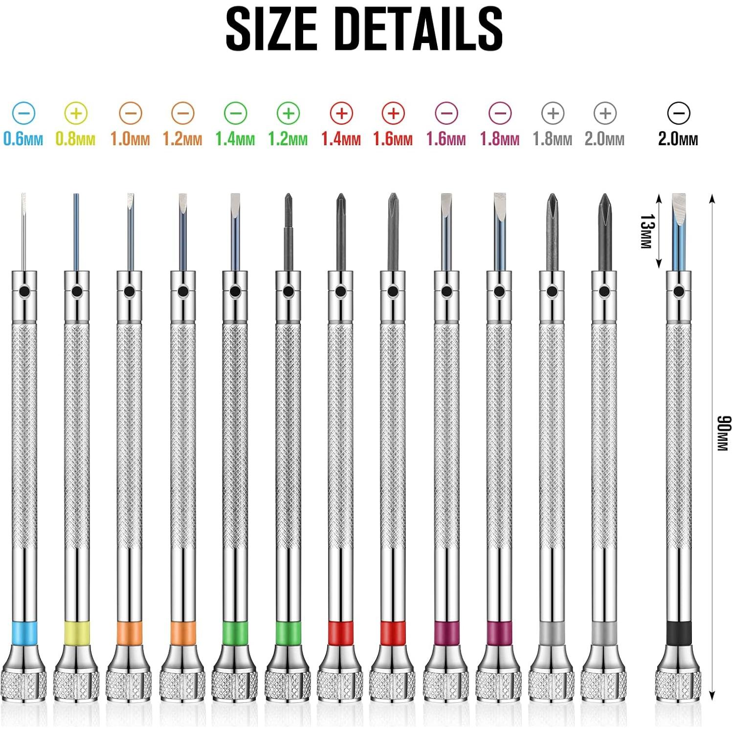 Juego de Destornilladores de Precisión Chumia 13 Piezas 0.6-2.0 mm