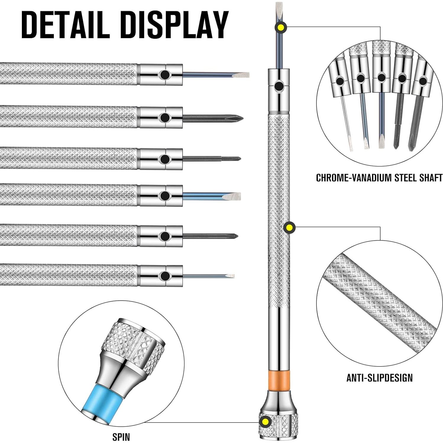 Juego de Destornilladores de Precisión Chumia 13 Piezas 0.6-2.0 mm