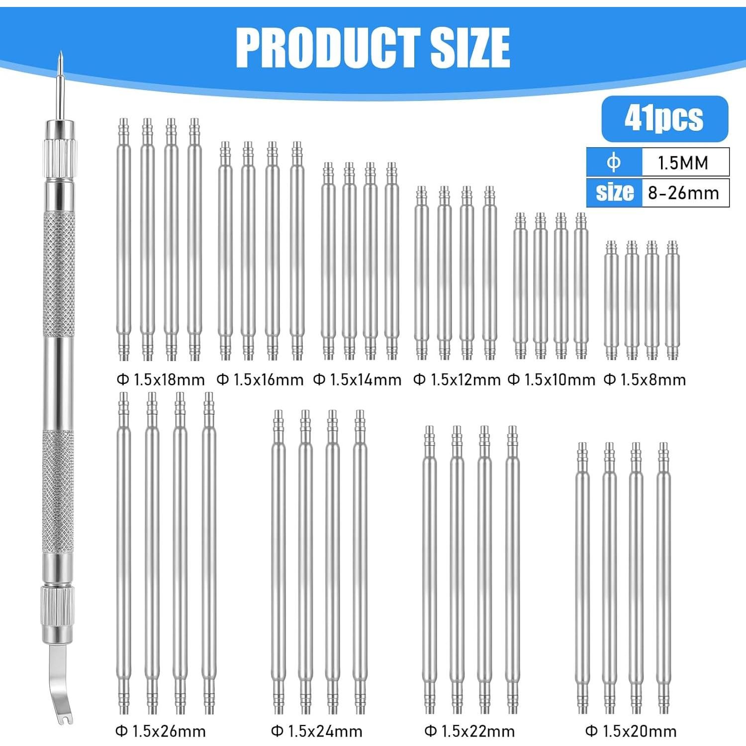 Kit de Herramientas para Reparación de Correas de Reloj Teaaha 41PCS
