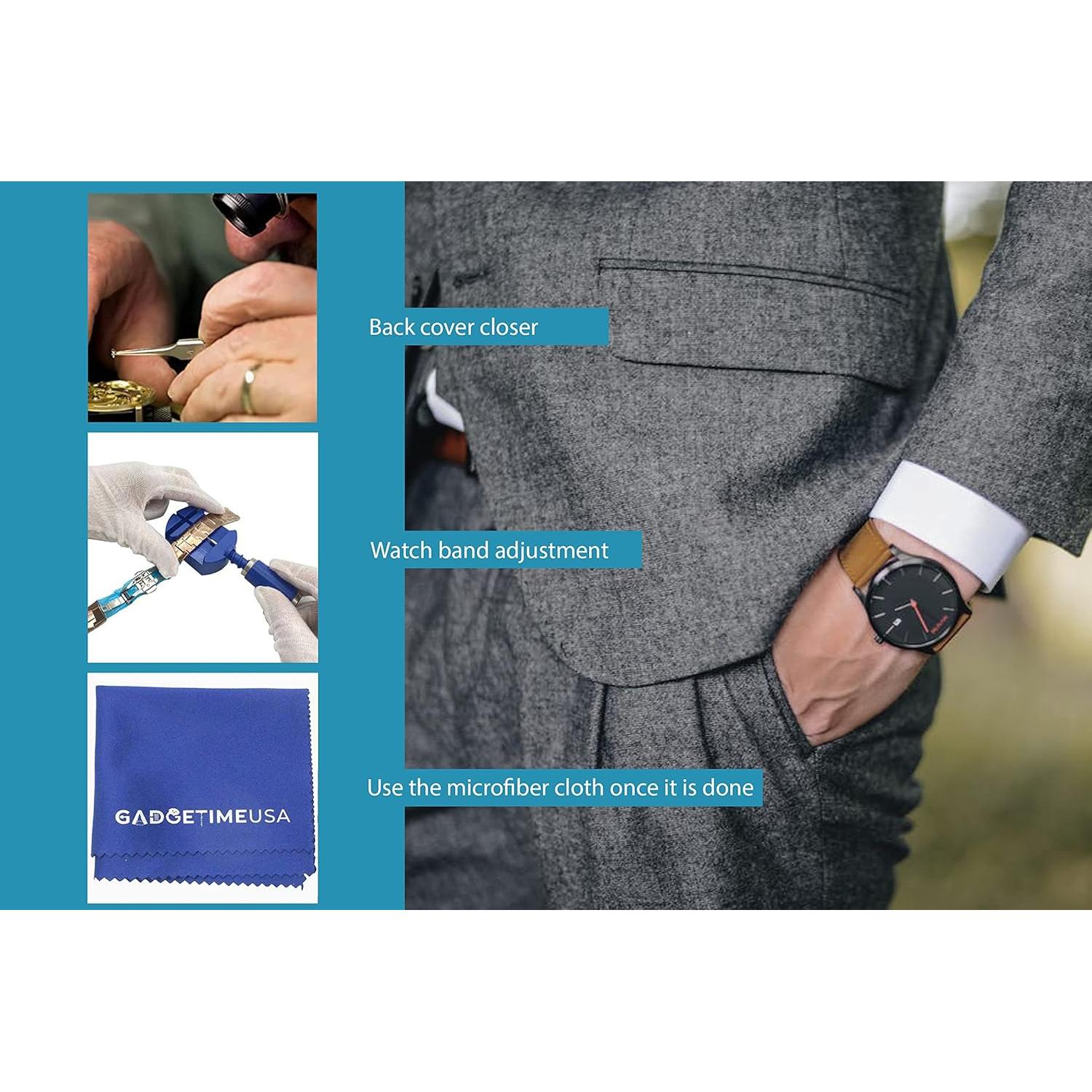 Kit de Herramientas para Reparación de Relojes Gadgetime 147 Piezas