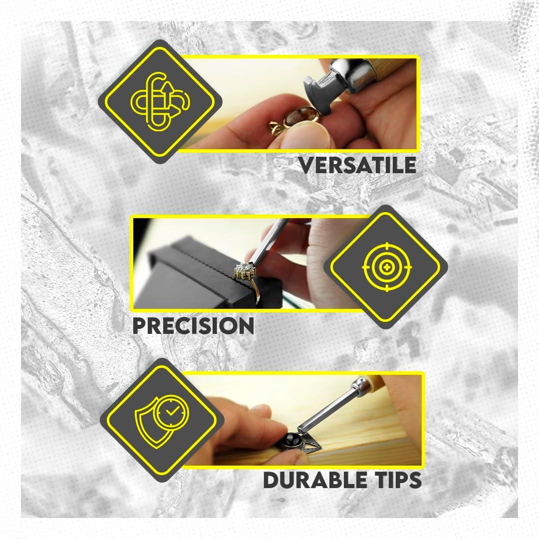 Conjunto de Ajuste de Piedras SE JT43 - 3 Herramientas de Joyería