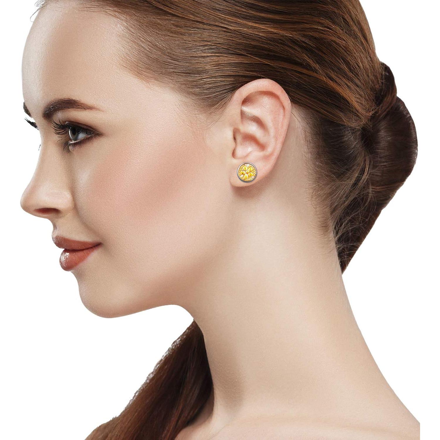 Kit de Aretes de Stud Hicarer 300 Piezas 12 mm Acero Inoxidable