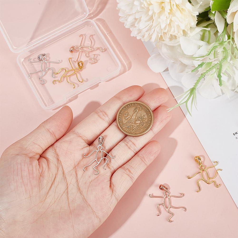 Colgante Vacío 5 Garras Prong BENECREAT Plata Esterlina 925