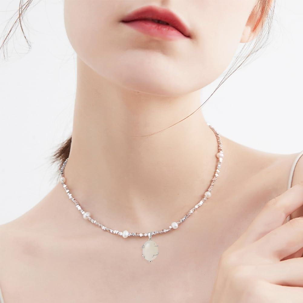 Colgante Vacío 5 Garras Prong BENECREAT Plata Esterlina 925