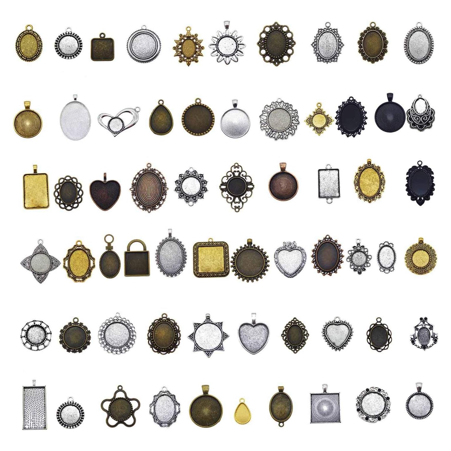 Bandejas de Pendientes Julie Wang 40PCS Bronce y Plata