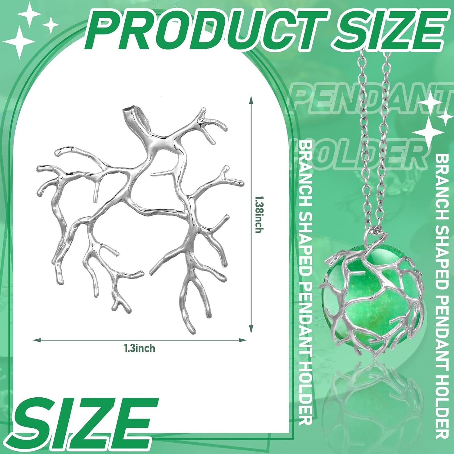 Hicarer 20 Pcs Colgantes Rama Metal para Joyería DIY