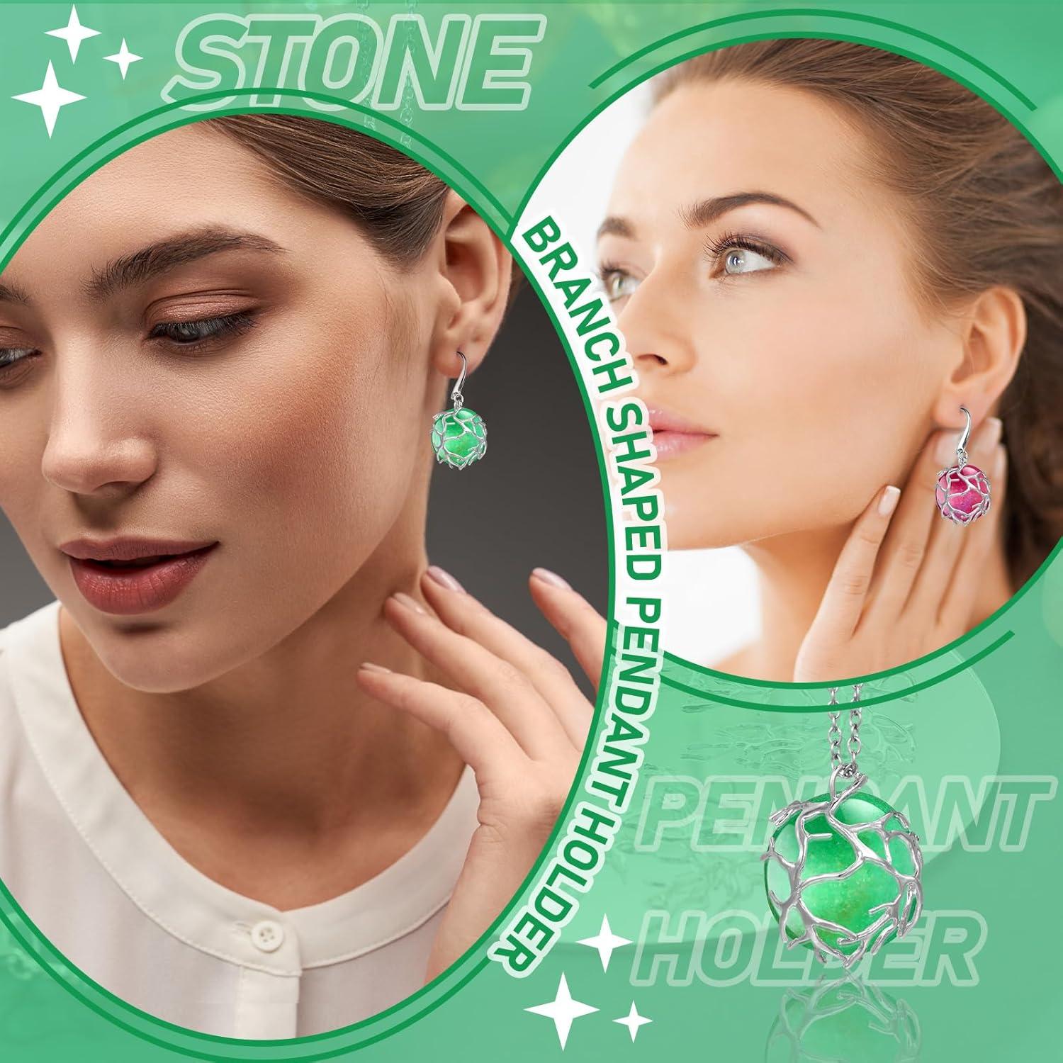 Hicarer 20 Pcs Colgantes Rama Metal para Joyería DIY