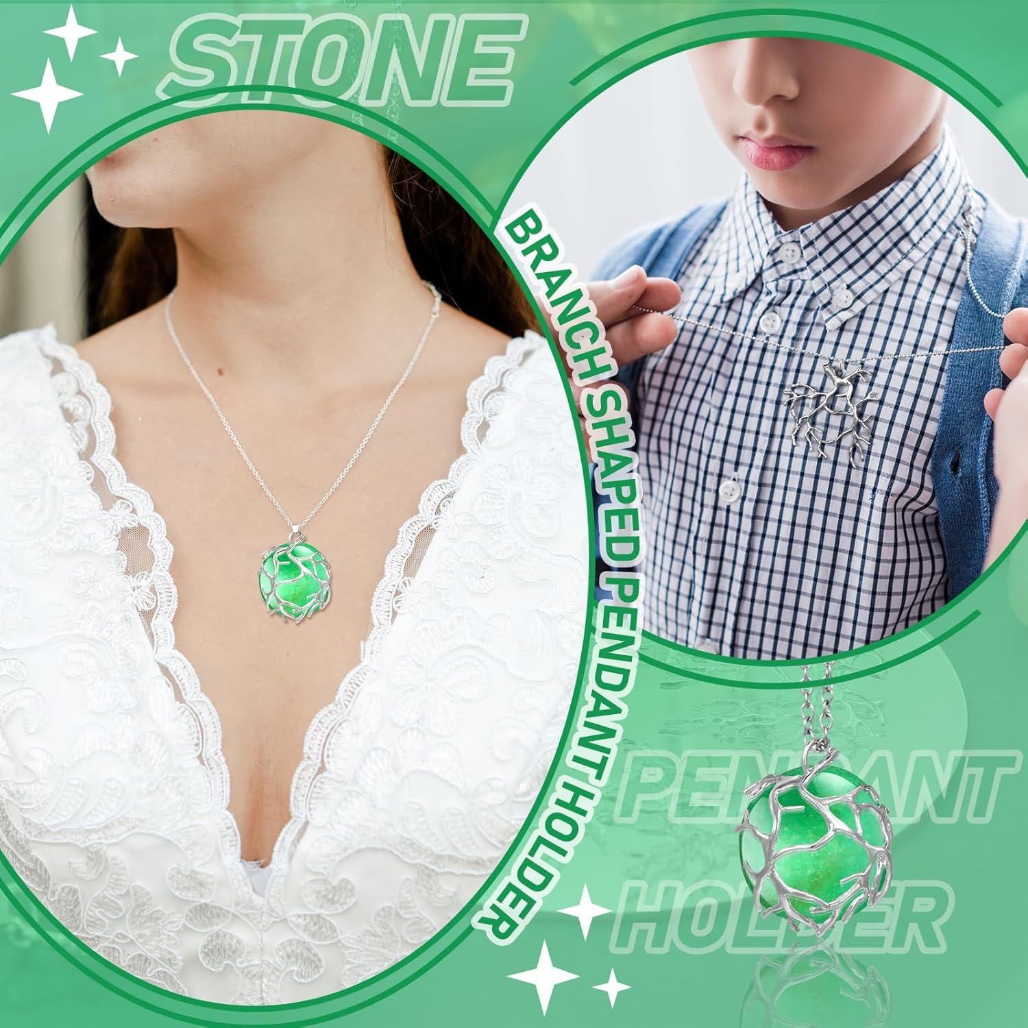 Hicarer 20 Pcs Colgantes Rama Metal para Joyería DIY