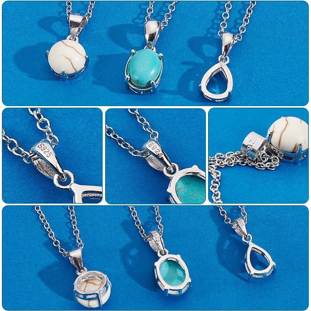 3 Piezas Colgantes de Plata Esterlina 925 PH PandaHall