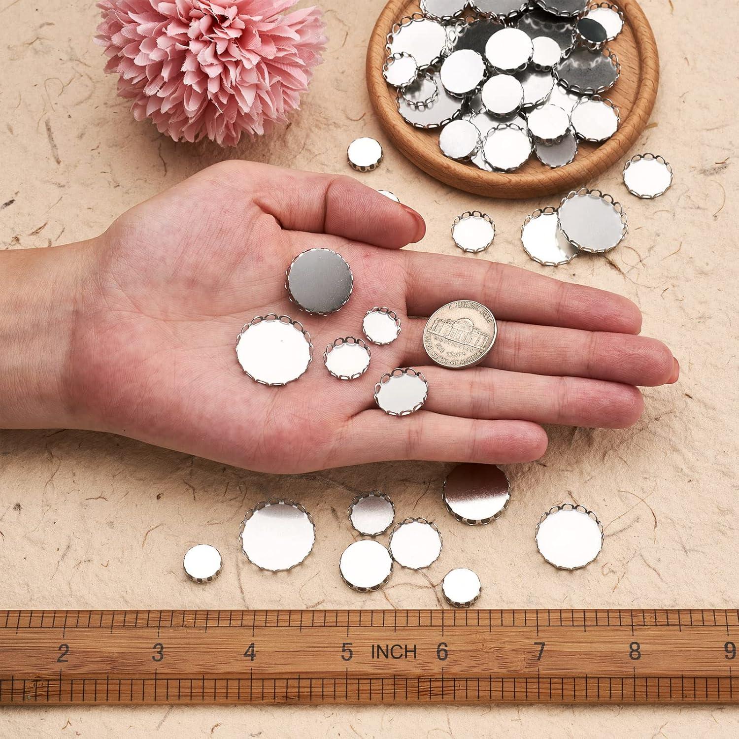 150 Tazas de Bezel Redondas Acero Inoxidable Craftdady 10-20mm