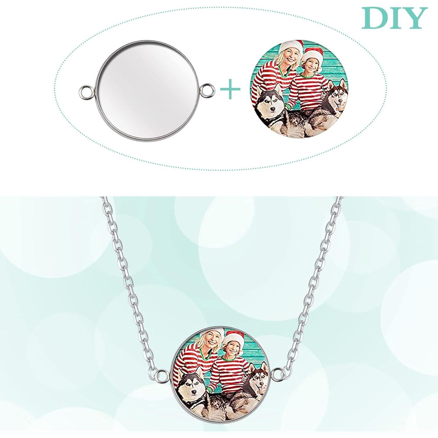 20 Bandejas de Colgante Redondas KMOSPAD 25 mm Acero Inoxidable