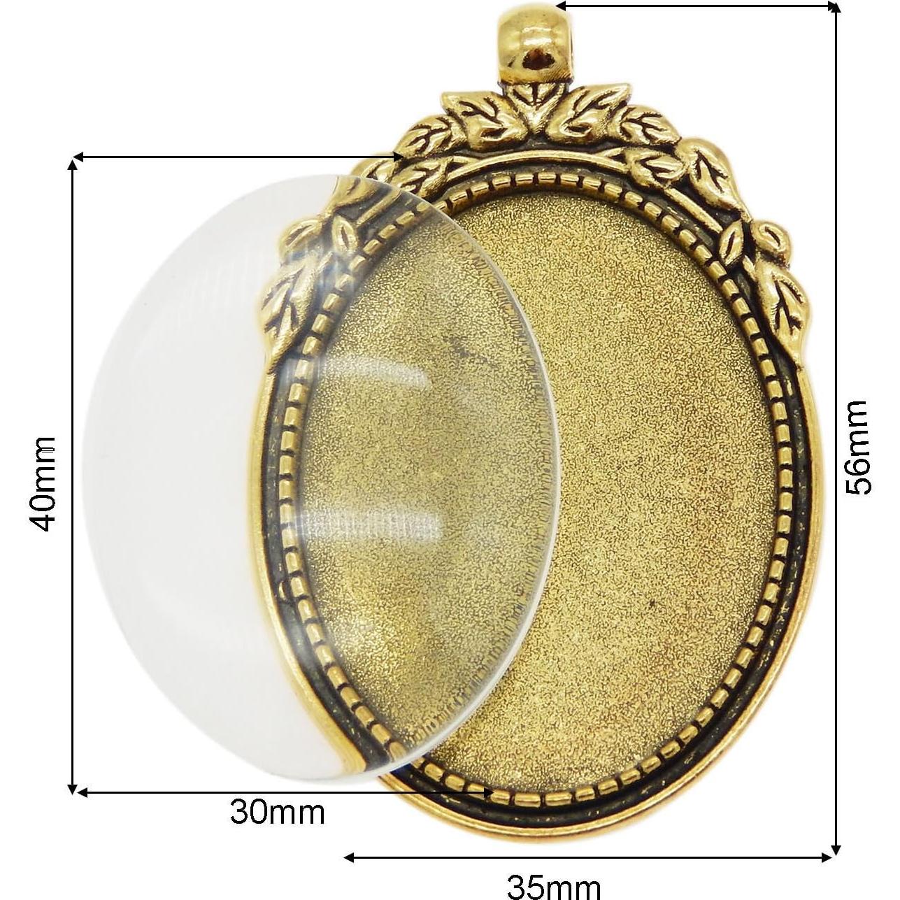 Pendientes de Trayecto Ovalado Julie Wang en Oro Antiguo - 10 Juegos