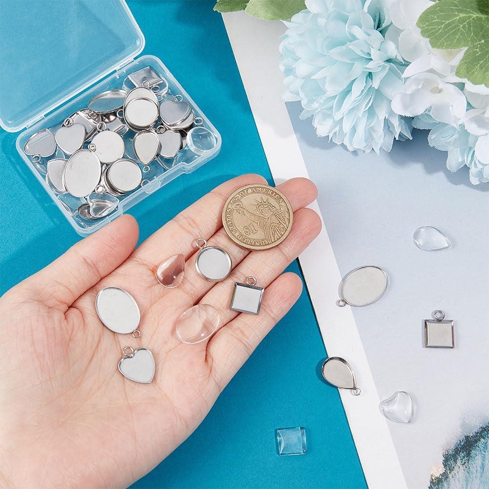 Soportes para Colgantes UNICRAFTALE 30 Sets Acero Inoxidable