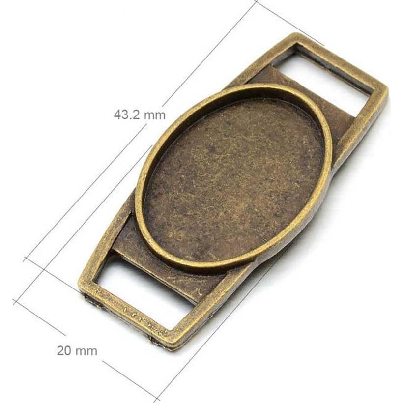 30 Conectores de Pendientes Ovalados Teensery en Blanco