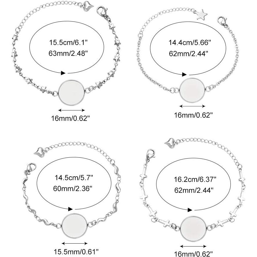 Kit de Pulseras DIY PH PandaHall 28 Piezas Acero Inoxidable