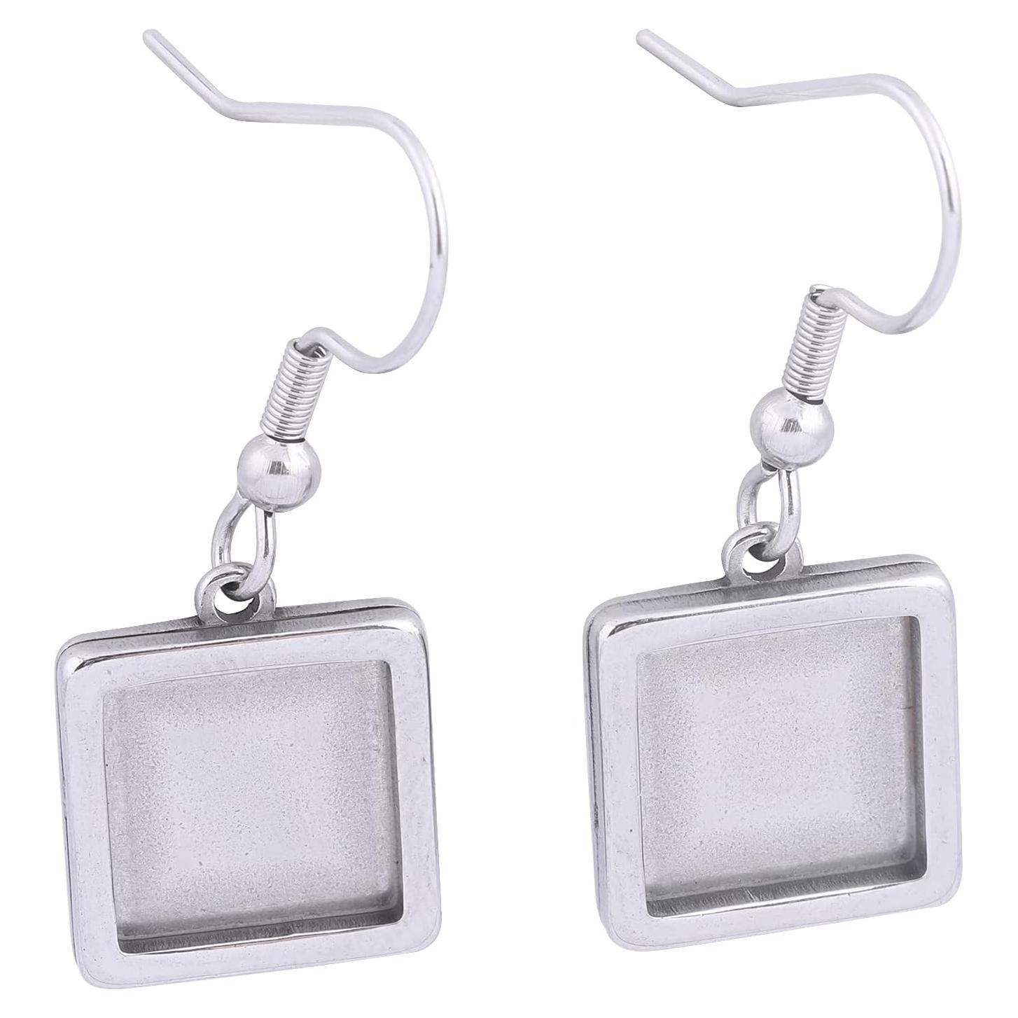 20 Piezas Pendientes Colgantes Acero Inoxidable 10mm Reidgaller