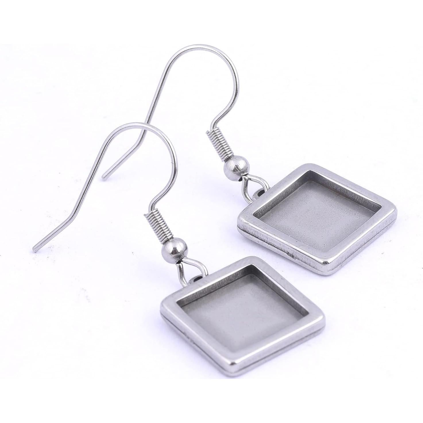 20 Piezas Pendientes Colgantes Acero Inoxidable 10mm Reidgaller