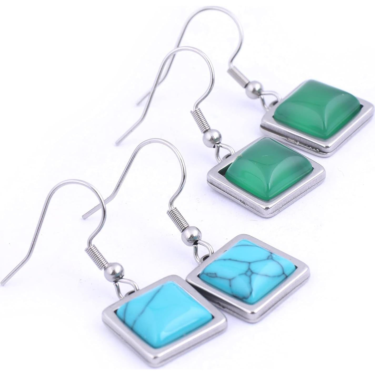 20 Piezas Pendientes Colgantes Acero Inoxidable 10mm Reidgaller