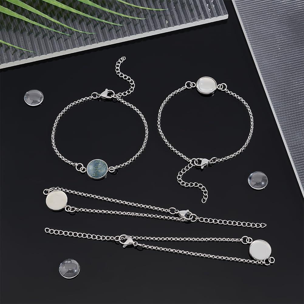 Kits de Brazaletes UNICRAFTALE 12 Piezas Acero Inoxidable 12mm