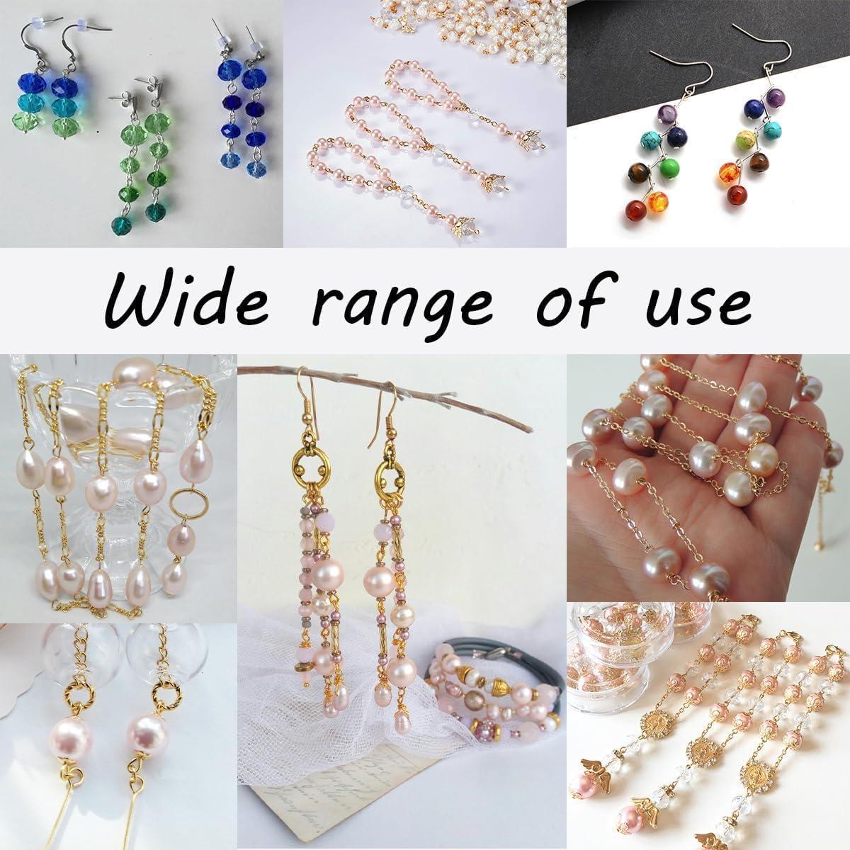 600 Alfileres de Cabeza Plana y Oculares BOYIVI 50 mm Dorado/Plateado