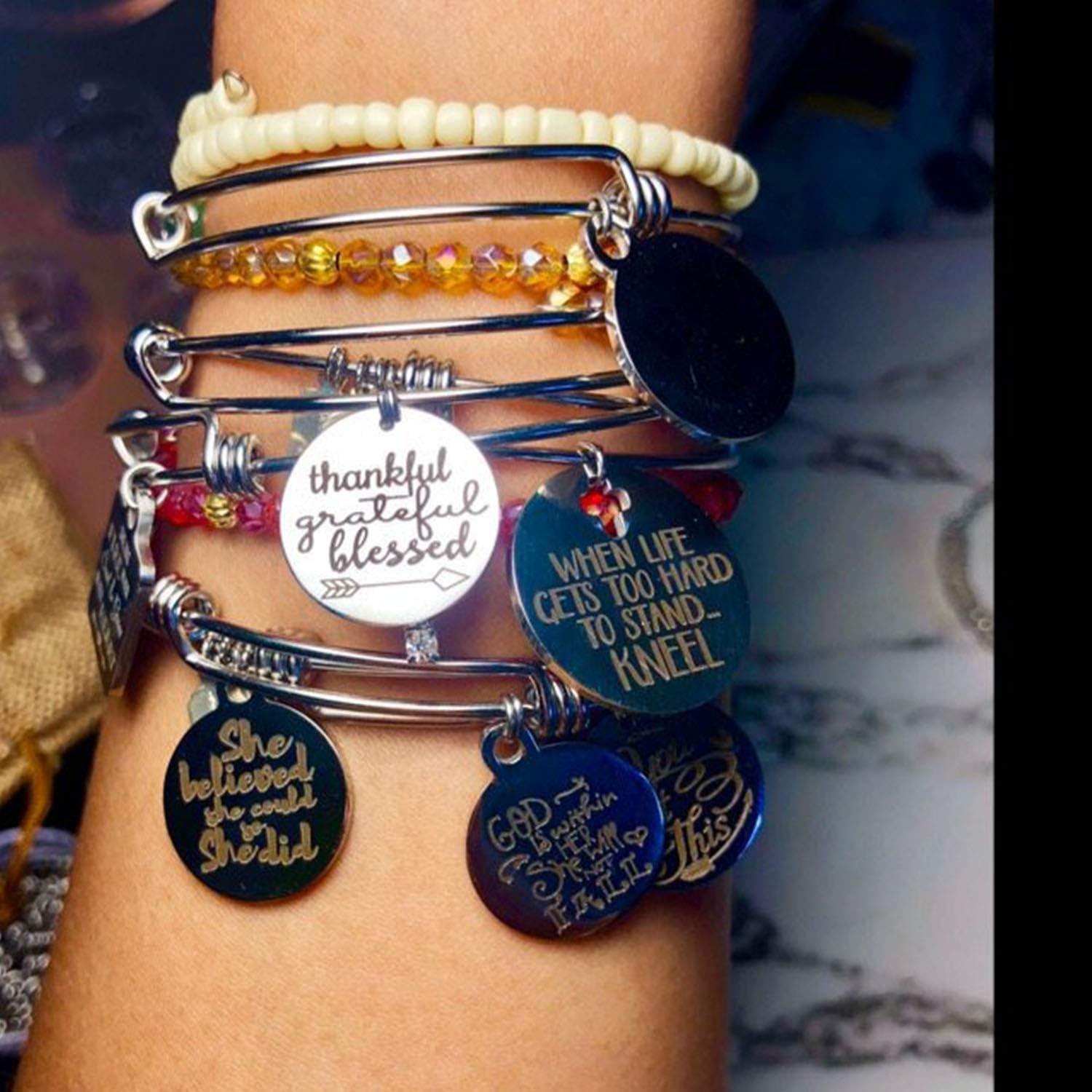 20 Pulseras de Alambre Ajustable Plata para Joyería DIY