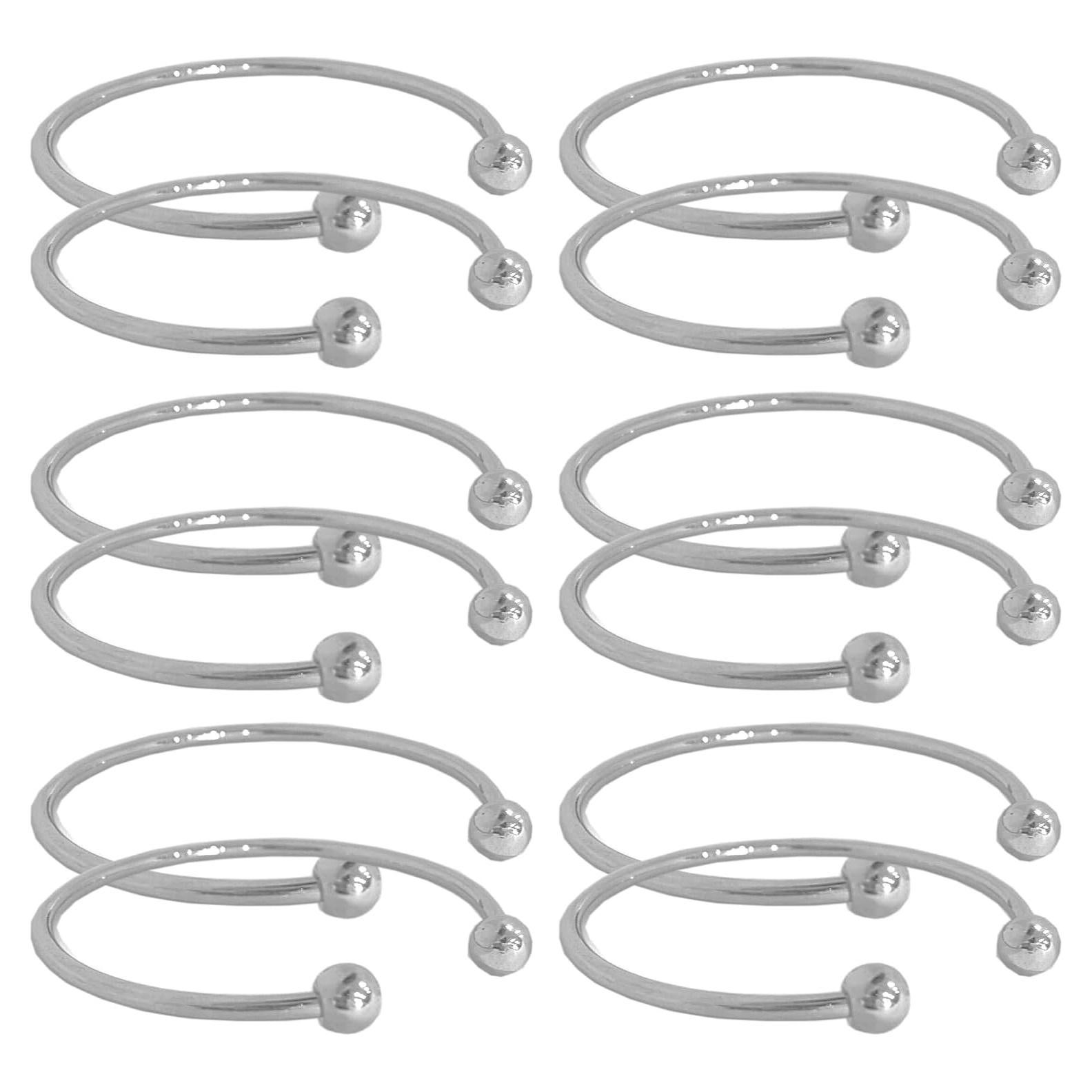 Pulsera Ajustable MIAO JIN 12PCS Plata DIY 62mm