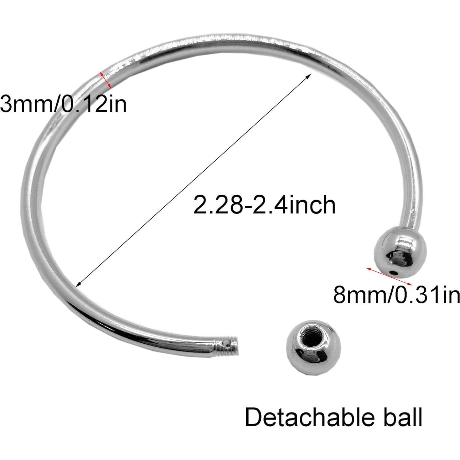 Pulsera Ajustable MIAO JIN 12PCS Plata DIY 62mm