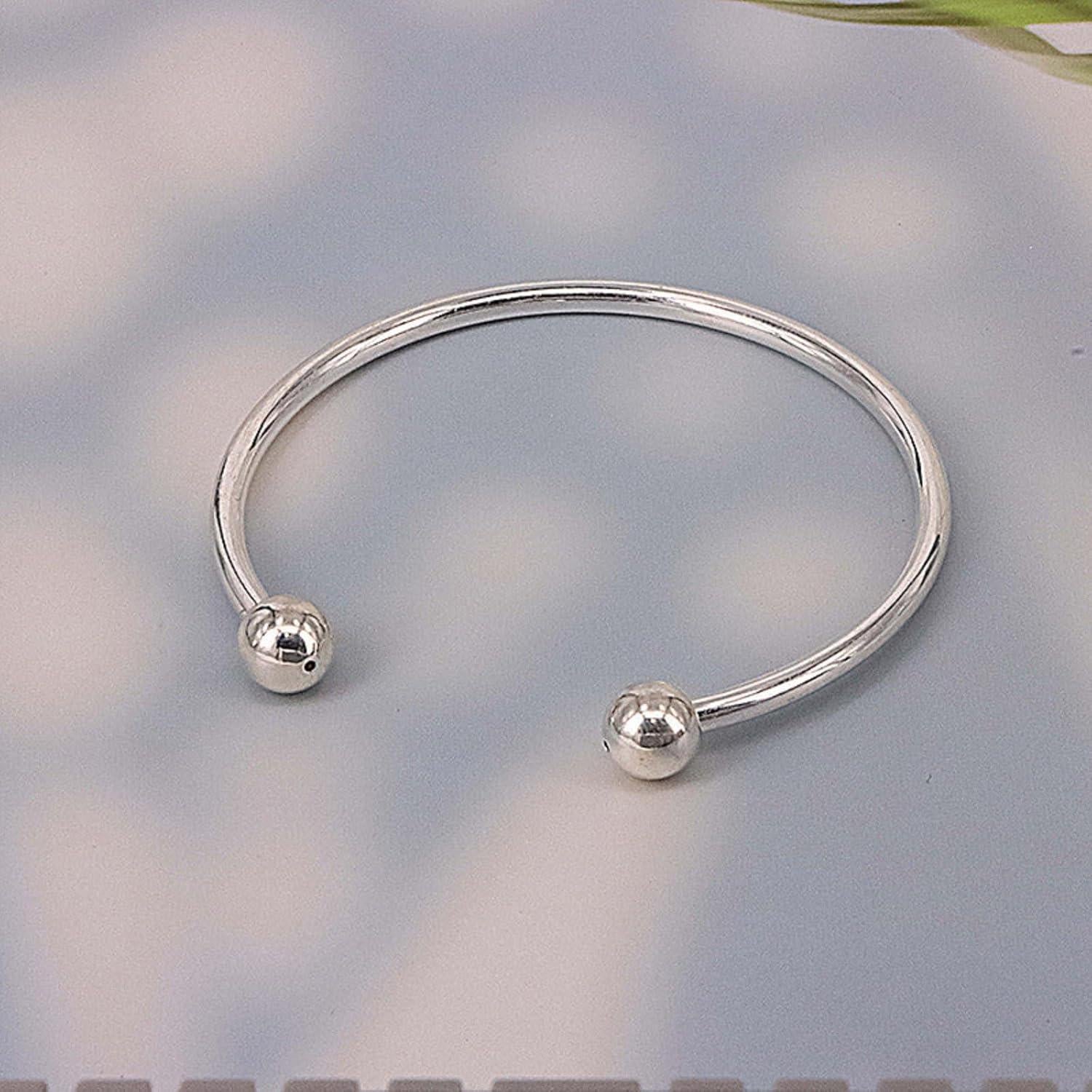 Pulsera Ajustable MIAO JIN 12PCS Plata DIY 62mm